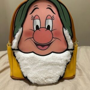 Loungefly Bashful Dwarf Face Backpack